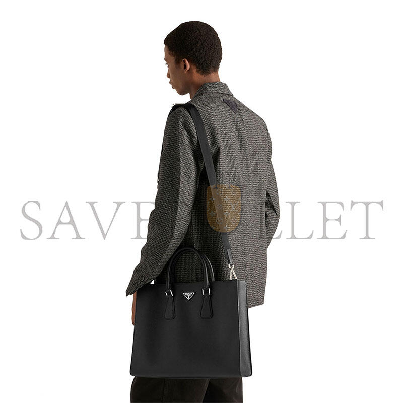 Pra*a saffiano tote bag 2vg101 (40*31*9cm)